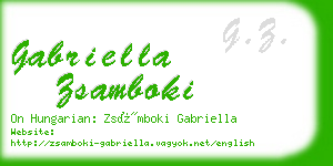 gabriella zsamboki business card